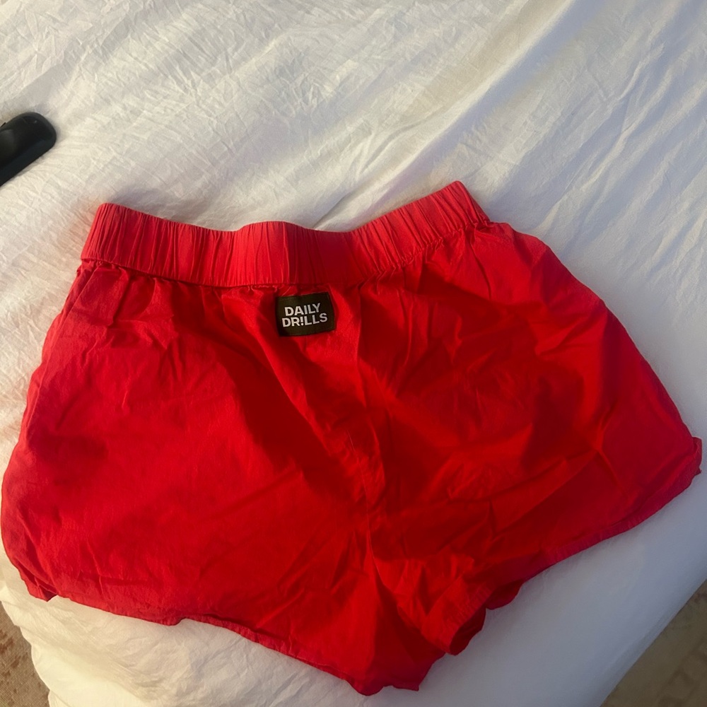Daily Drills Women's Red BOXER SHORTS